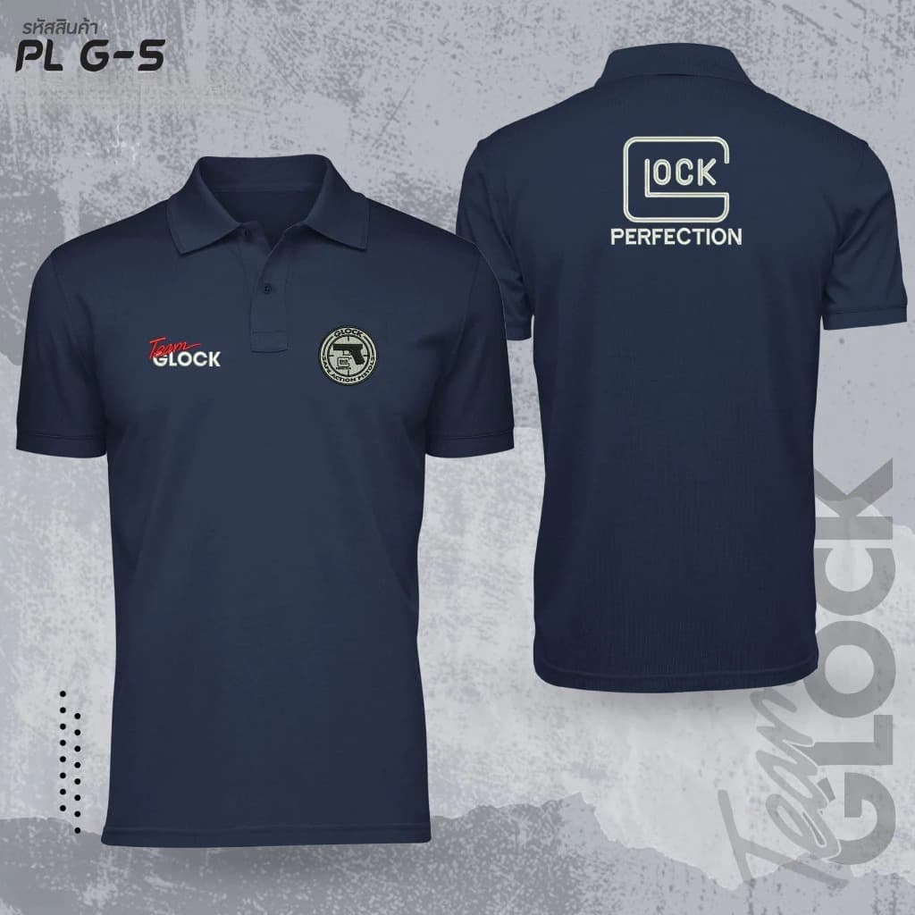 เสื้อโปโลพิมพ์ลายทีม Glock ผ้าฝ้าย 100%, แขนสั้น, สำหรับทุกเพศ, ไซส์ S-3XL รูปที่ 3