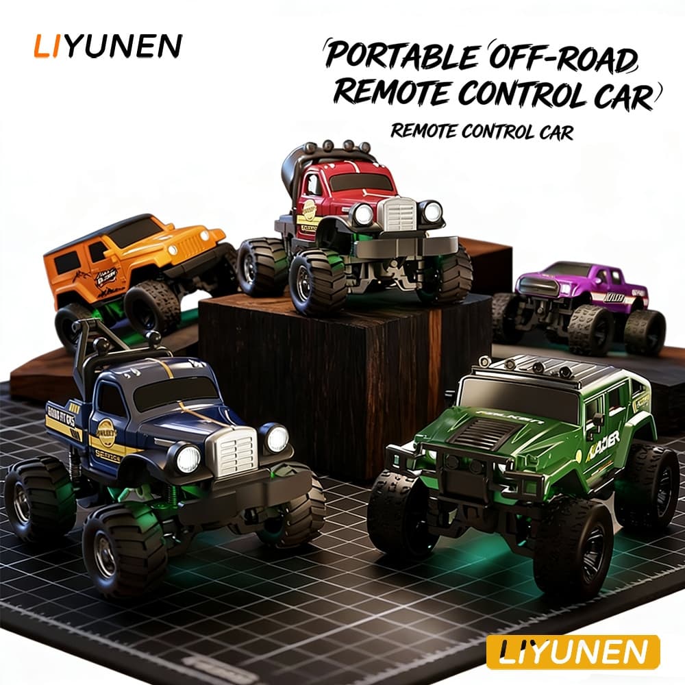 1/64โลหะผสมRC off-roadรถMiniของเล่นรีโมทคอนโทรล1/64ขนาดเล็กBigfootรุ่นยานพาหนะเดสก์ท็อปของเล่นรถเด็กของขวัญ รูปที่ 3