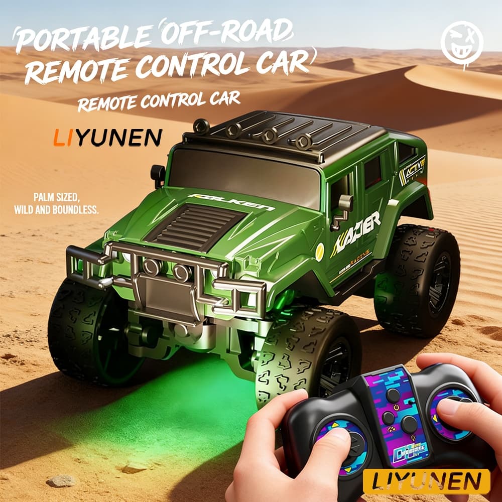 1/64โลหะผสมRC off-roadรถMiniของเล่นรีโมทคอนโทรล1/64ขนาดเล็กBigfootรุ่นยานพาหนะเดสก์ท็อปของเล่นรถเด็กของขวัญ รูปที่ 2