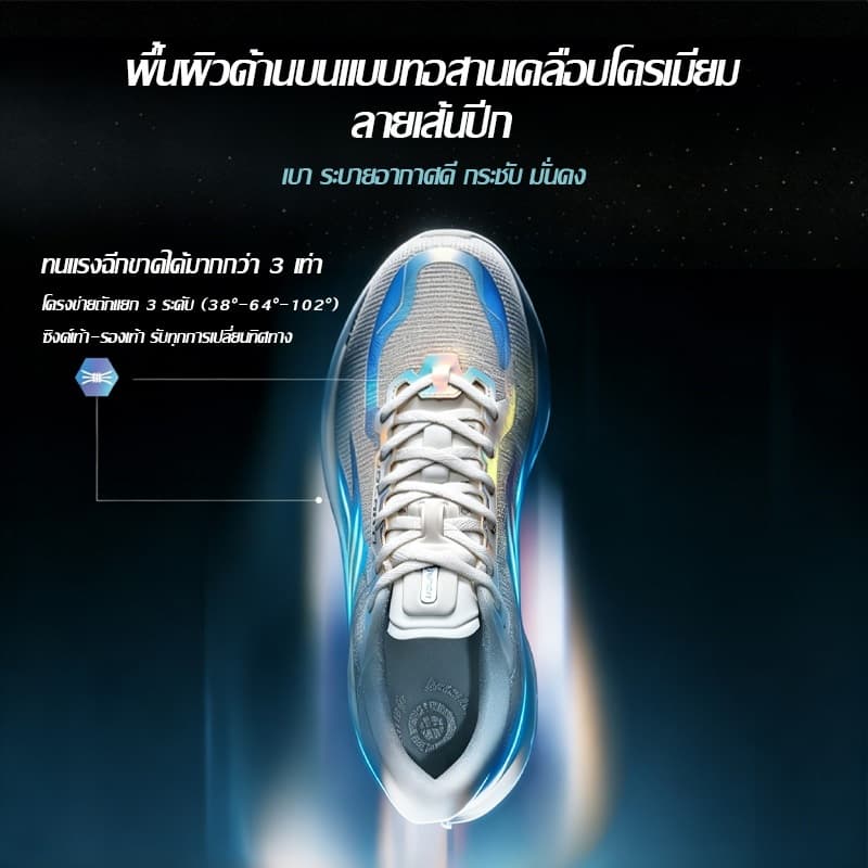 Volanti 911 Rocket Air รองเท้าบาสเก็ตบอล กันลื่น กันสะเทือน พื้นคาร์บอน V1300 ชุบเคลือบไฟฟ้าแบบอัปเกรด รูปที่ 7