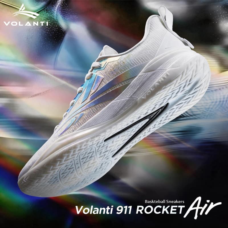 Volanti 911 Rocket Air รองเท้าบาสเก็ตบอล กันลื่น กันสะเทือน พื้นคาร์บอน V1300 ชุบเคลือบไฟฟ้าแบบอัปเกรด