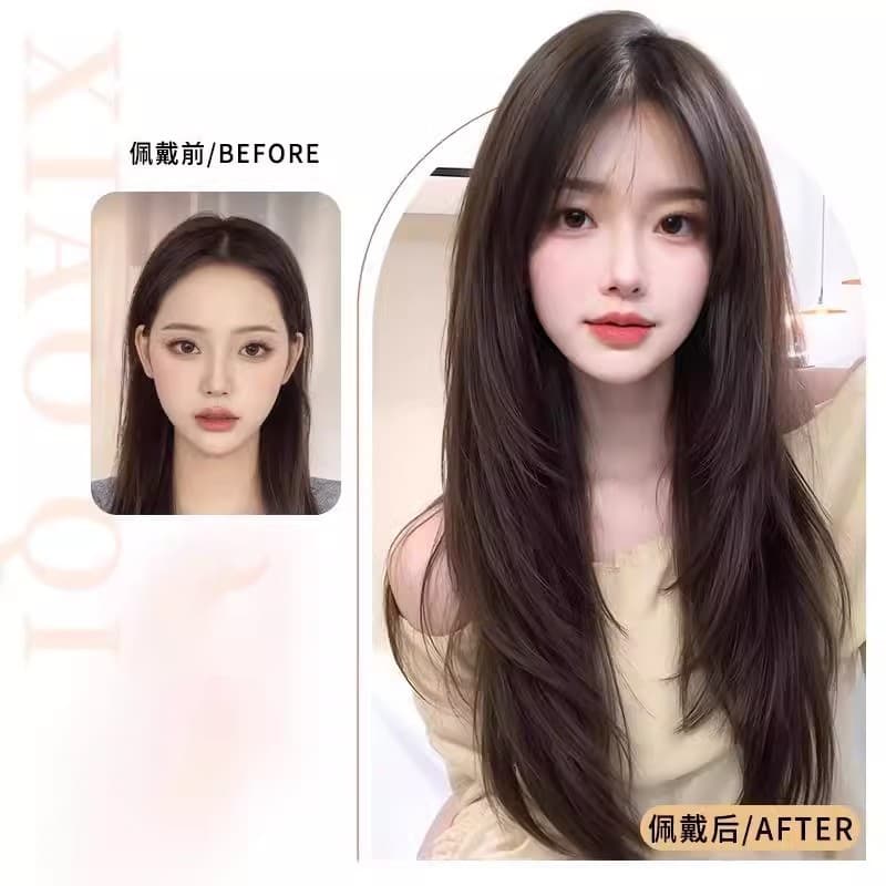 แฮร์พีชปลายสไลด์เลเยอร์ ไล่ระดับดูมีมิติ เพิ่มวอลุ่ม ไหมเกรดพรีเมียม ความยาว 50/60 cm สไลด์กรอบหน้า รูปที่ 5