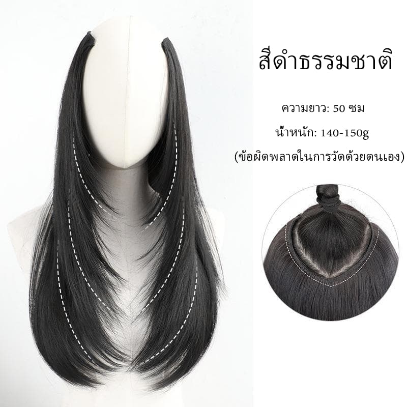 แฮร์พีชปลายสไลด์เลเยอร์ ไล่ระดับดูมีมิติ เพิ่มวอลุ่ม ไหมเกรดพรีเมียม ความยาว 50/60 cm สไลด์กรอบหน้า รูปที่ 9
