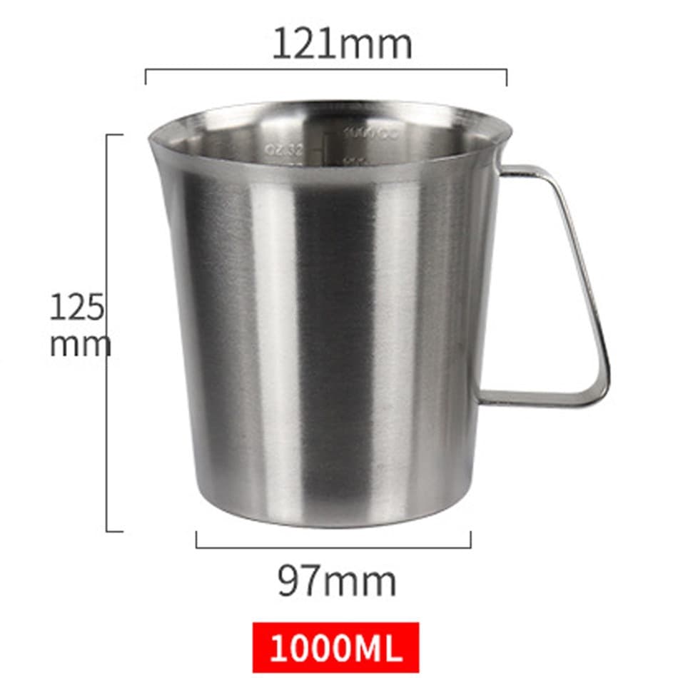 ราคาพิเศษ ถ้วยตวงสแตนเลส มีสเกล 500/1000/2000ml แข็งแรง ไม่เป็นสนิม รูปที่ 8
