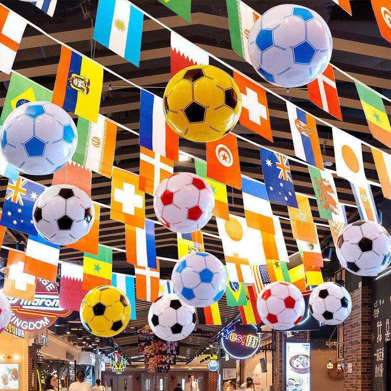 2026 FIFA World Cup Bunting Flags, Football Themed Hanging Pennant Decor รูปที่ 1