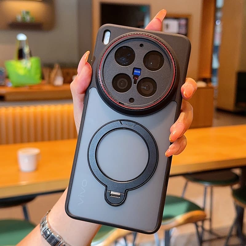 พร้อมที่วางสําหรับ VIVO X300 Ultra X300S X300 Pro เคสโทรศัพท์ PC เปลือกแข็งป้องกันแม่เหล็กชาร์จไร้สายกันกระแทกฝาหลัง รูปที่ 5