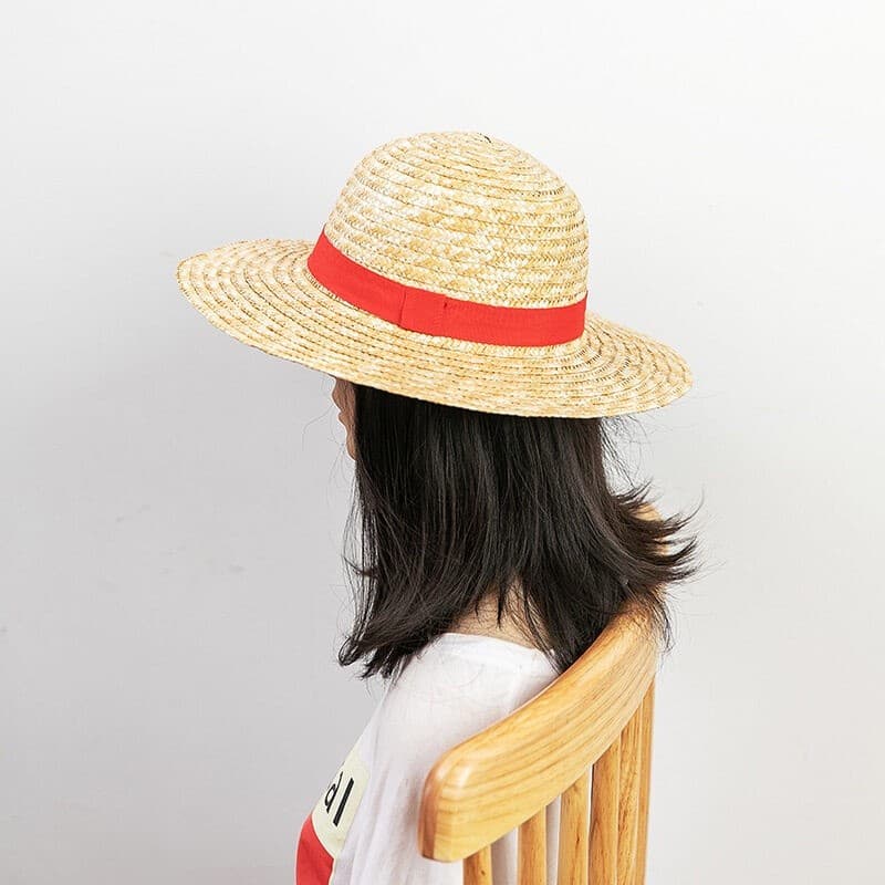 ฤดูร้อน สําหรับผู้ชาย ผู้หญิง คอสเพลย์ One Piece Luffy สําหรับเด็ก หมวกฟางปีกกว้าง คอสเพลย์วันพีช ลูฟี่ ปานามา ปีกกว้าง รูปที่ 8