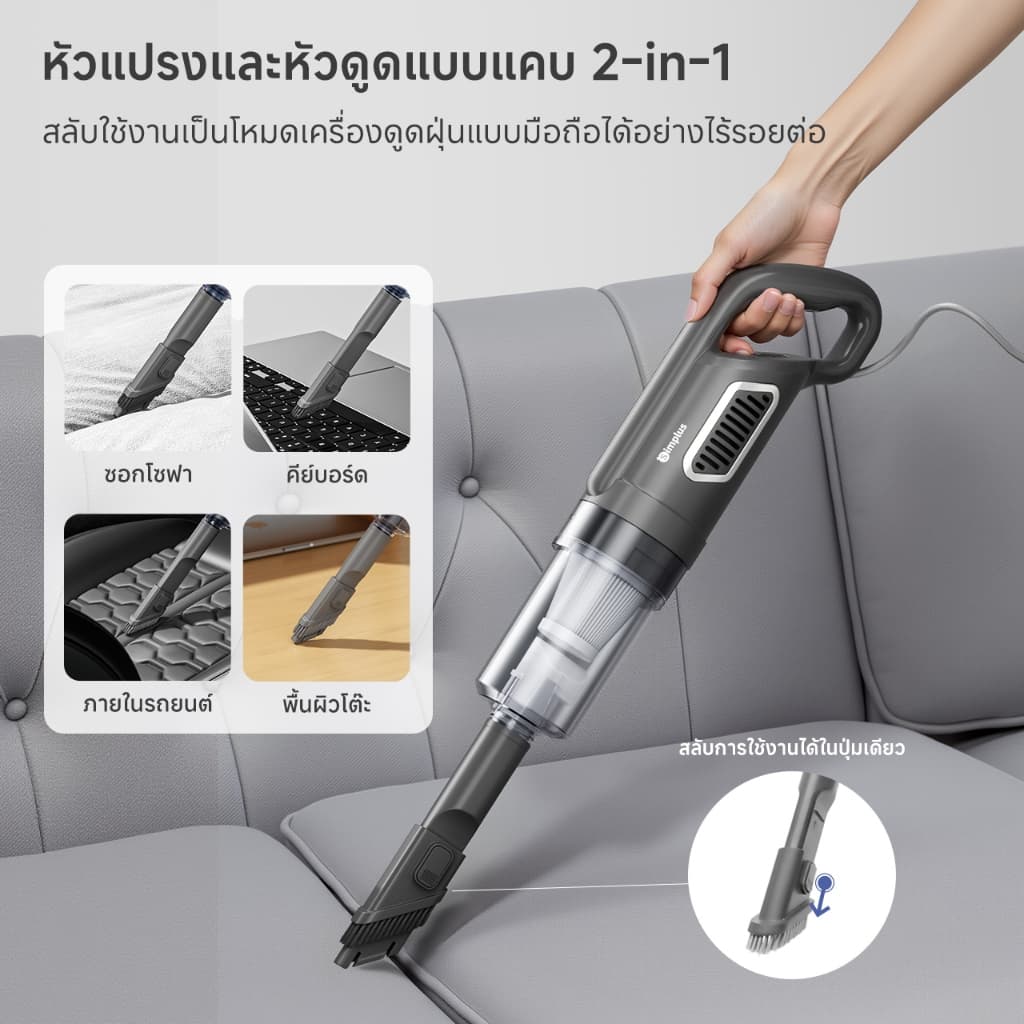 Simplus×PP Krit 18000pa เครื่องดูดฝุ่น ใช้ในครัวเรือน แรงดูดทรงพลัง ทำความสะอาดเนียนกริบ เครื่องดูดฝุ่นแบบมีสาย XCQH011 รูปที่ 6