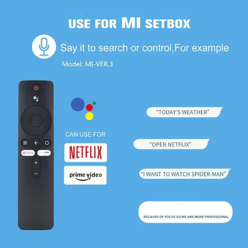 รีโมทคอนโทรล Xiaomi Mi TV Stick, Box S, BOX 3/4, MI TV 4X ,XMRM-006 010 19 7 00A Android TV me รีโมทการควบคุมระยะไกลด้วยเสียง รูปที่ 2