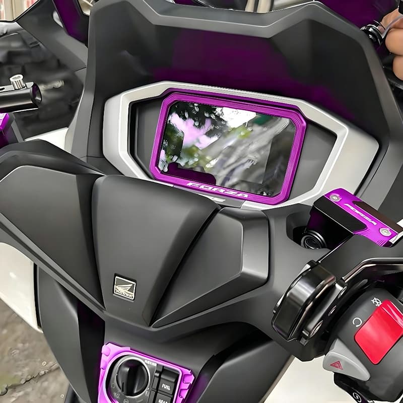 FORZA350 PCX160 กรอบป้องกันแผงหน้าปัด 2025-2026 ฝาครอบป้องกันแผงหน้าปัด ฝาครอบตกแต่งหน้าจอ หลากสี รูปที่ 2