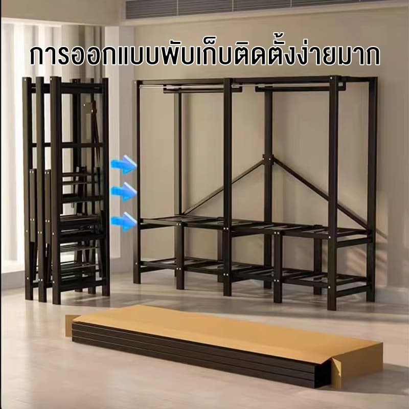 ตู้เสื้อผ้า, ตู้ใส่เสื้อผ้า, ท่อเส้นผ่านศูนย์กลาง 30 มม., ติดตั้งได้เรียบง่ายมาก, แบริ่งรับน้ําหนักที่แข็งแกร่ง รูปที่ 4