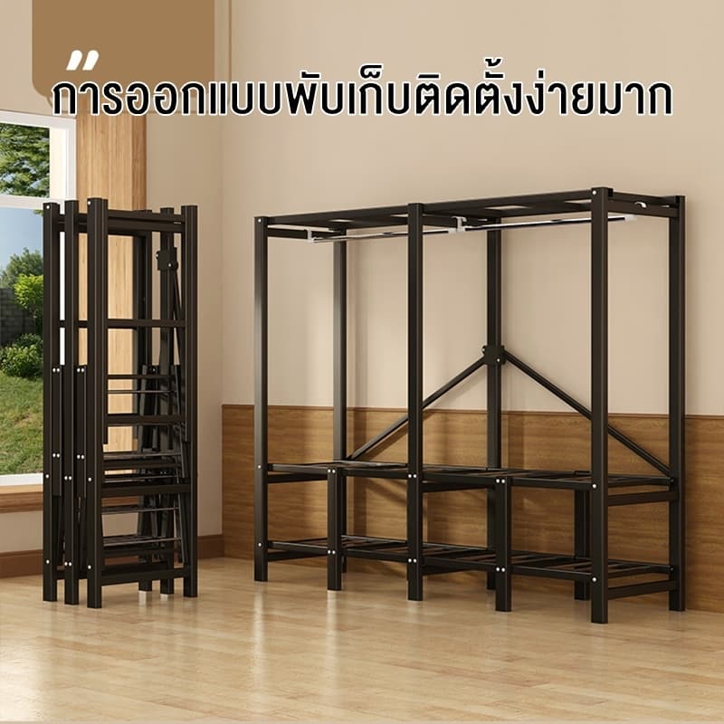 ตู้เสื้อผ้า, ตู้ใส่เสื้อผ้า, ท่อเส้นผ่านศูนย์กลาง 30 มม., ติดตั้งได้เรียบง่ายมาก, แบริ่งรับน้ําหนักที่แข็งแกร่ง รูปที่ 3