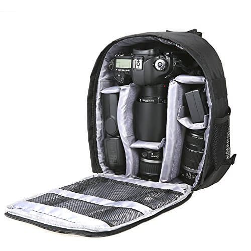 กระเป๋าเป้สะพายหลังกล้อง SLR กันน้ําสําหรับ ผ้าไนลอน กันน้ำ กันรอยขีดข่วน มีช่องตาข่ายด้านข้าง บุฟองน้ำหนานุ่ม รูปที่ 4