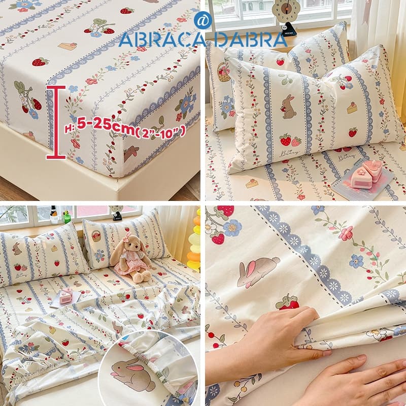 Abraca Dabra ผ้าปูที่นอน เนื้อผ้าฝ้าย ขนาด 3.5 ฟุต 5 ฟุต 6 ฟุต ผ้านุ่ม รูปที่ 5