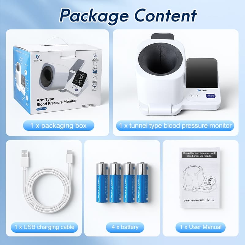 VARON Tunnel-Style Smart Electronic Blood Pressure Monitor Easy Measurement with Heart Rate Detection รูปที่ 5