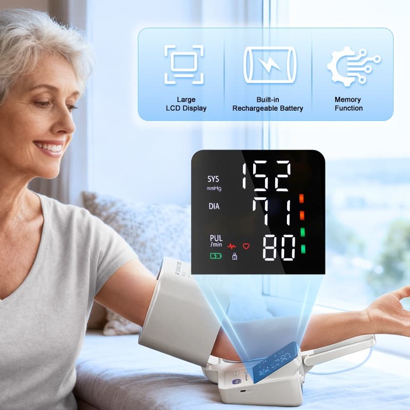 VARON Tunnel-Style Smart Electronic Blood Pressure Monitor Easy Measurement with Heart Rate Detection รูปที่ 8