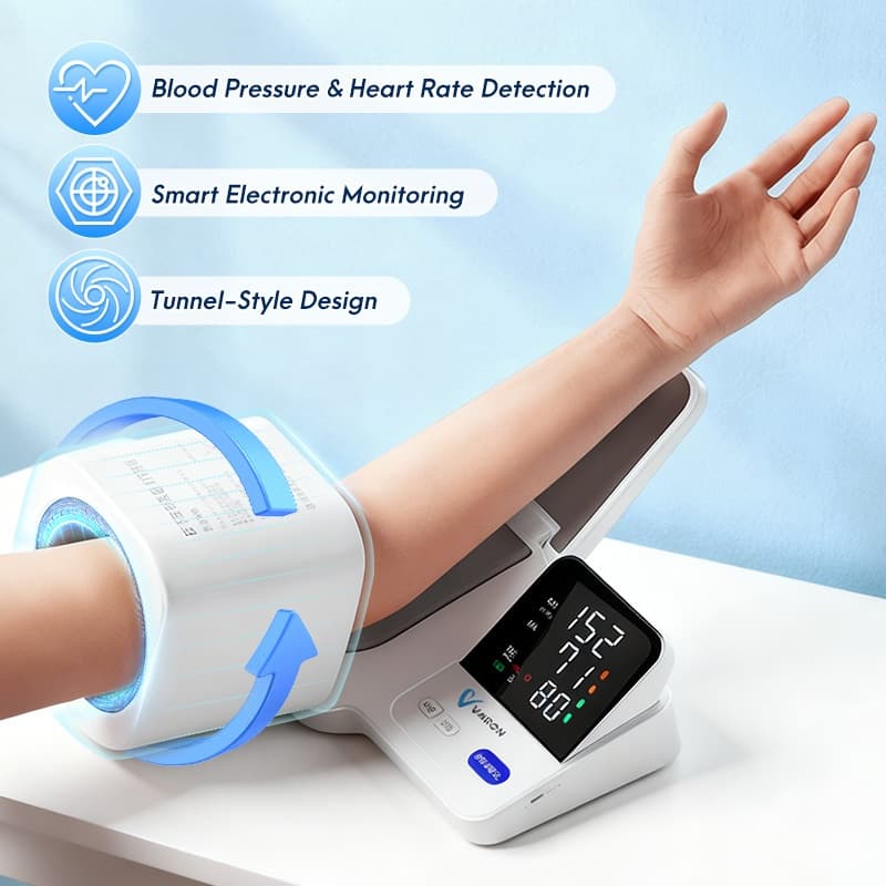 VARON Tunnel-Style Smart Electronic Blood Pressure Monitor Easy Measurement with Heart Rate Detection รูปที่ 7