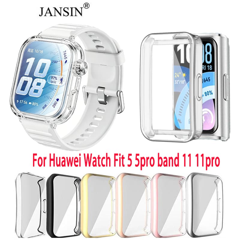 เคส สําหรับ Huawei watch fit 5 Pro band 11 11 Pro Watch Fit 4 Pro band 10 เคสใส TPU นิ่มคลุมหน้าจอ นาฬิกาสมาร์ท รูปที่ 1