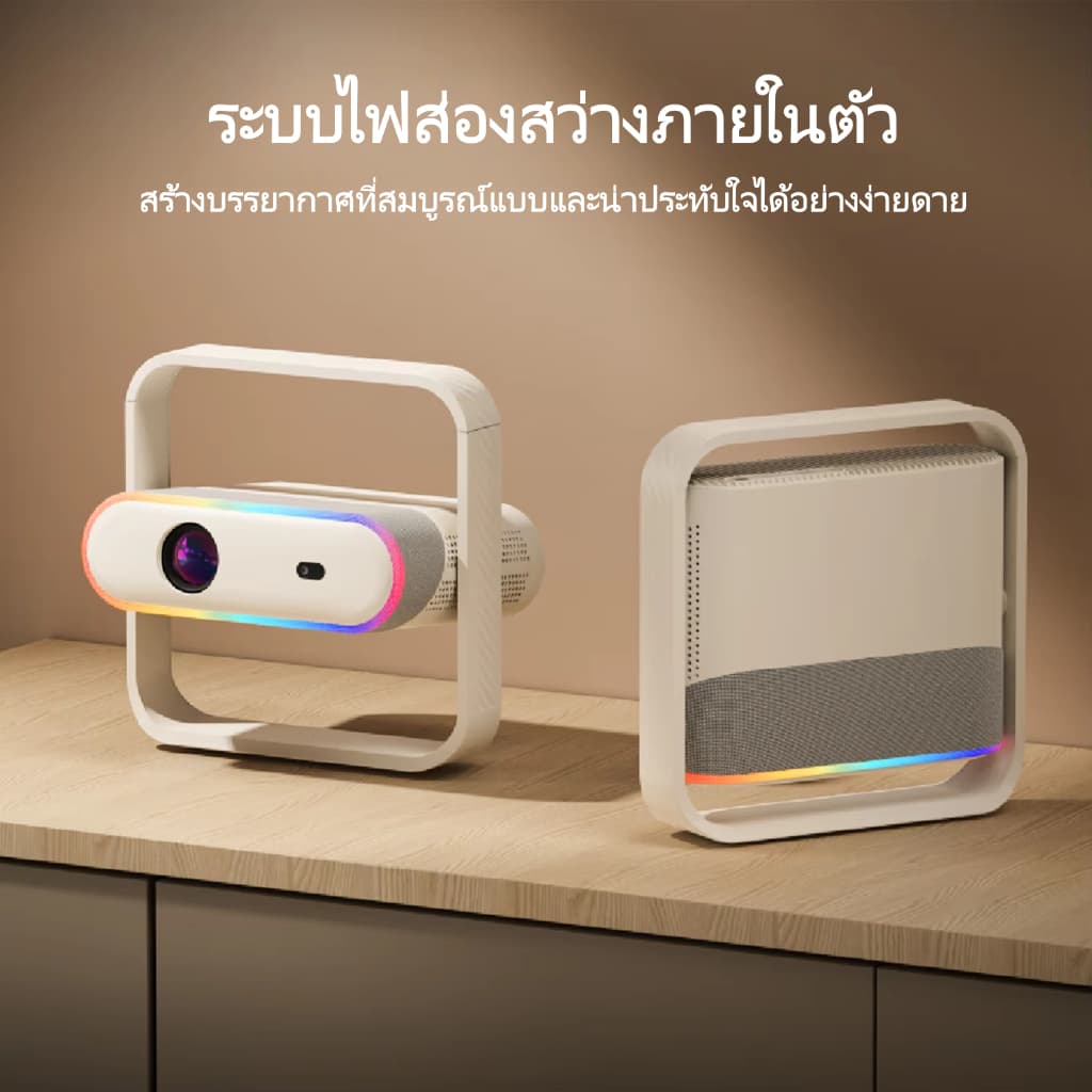 โปรเจคเตอร์ 4K โปรเจคเตอร์พกพาความละเอียดสูง มี YouTube/Netflix ในตัว ระบบปฏิบัติการ Android 13.0 เชื่อมต่อกับโทรศัพท์มือถือและคอมพิวเตอร์ รูปที่ 6