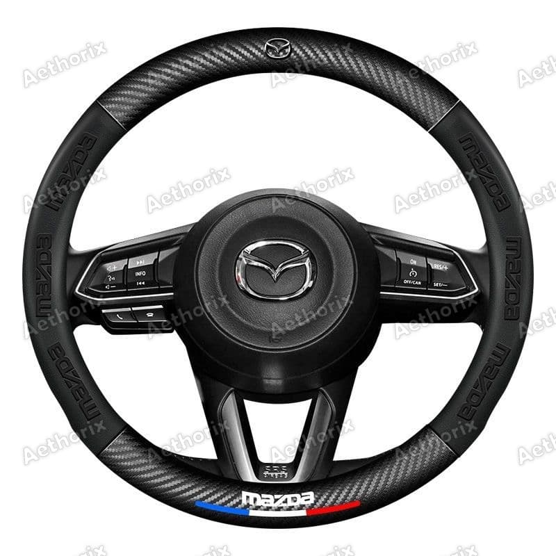 ปลอกหุ้มพวงมาลัยหนังแท้ Mazda มาสด้าทุกรุ่น กันลื่นกันเหงื่อ นุ่มพิเศษ BT-50/Mazda2/3/CX-5/MX-5 อัพเกรดทันใจ รูปที่ 9