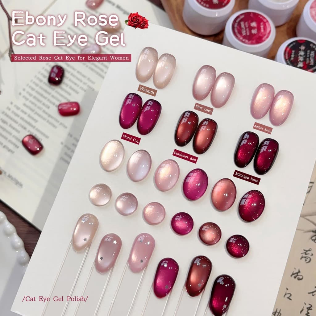 XEIJAYI 5g-ชุดยาทาเล็บเจลตาแมวสีชมพูและสีแดงใหม่ 6 สี เหมาะสําหรับร้านทําเล็บและ DIY สําหรับครอบครัว รูปที่ 5