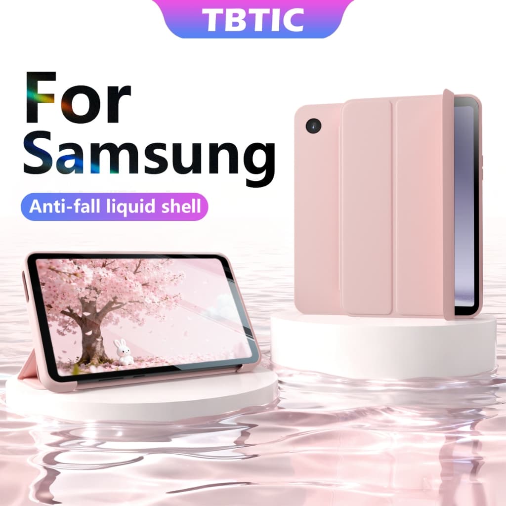 TBTIC Samsung Galaxy Tab A11/A11Plus A9 A9 Plus A8 A7 A7Lite เคสป้องกัน PU Leaher ซิลิโคนอ่อนนุ่มพับฝาครอบ Galaxy Tab S9 S7 S8 S6Lite เคสป้องกัน