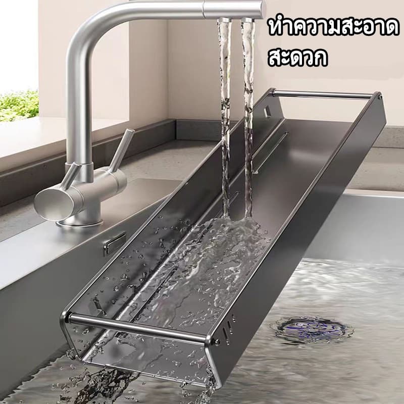 ชั้นวางเครื่องปรุงแบบแขวนในครัว ที่เสียบมีด ที่แขวนมีดติดผนัง ที่ใส่ช้อนส้อม ที่เสียบมีด ตะขอแขวน 壁挂调料架 รูปที่ 4