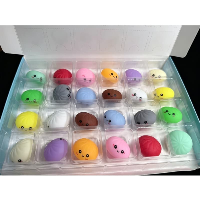 NeeDoh Teenie Swirl ความเครียดบรรเทาของเล่นของขวัญ 24 ชิ้น NeeDoh Advent ปฏิทิน Cave กล่อง Squishy ของเล่น รูปที่ 3