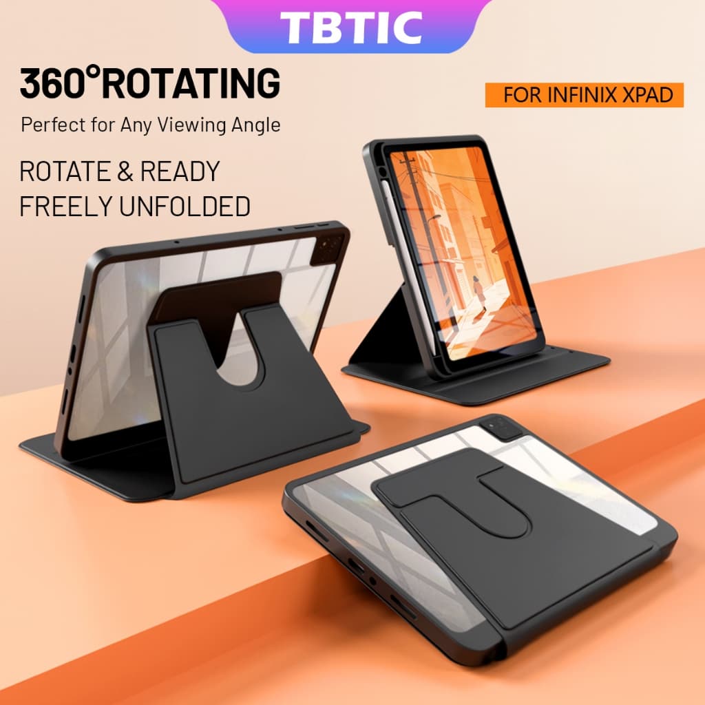 TBTIC เคสสำหรับ Infinix XPAD หมุนได้ 360° พร้อมช่องใส่ปากกา อะคริลิกแข็งกันกระแทก Auto Wake/Sleep สำหรับ XPAD 11 / XPAD 20 รูปที่ 1