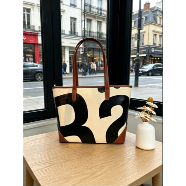 Mangu Shipment 1:1Rally La Costa City Tote & Mini Whisper Bag -Tote and Bucket Bag ลายโลโก้ รูปที่ 3