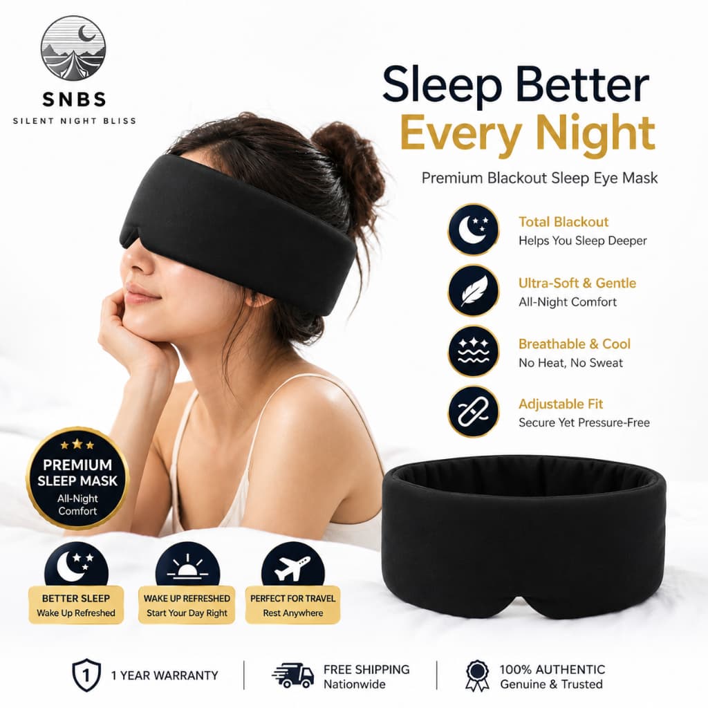 Blindfold for Complete Darkness Ergonomic Nose Fit Sleep Blindfold Sleep Masque Dual-Sided Complete Darkness สบาย Breathable All-Season Sleep Eye Cover สําหรับผู้หญิงผู้ชาย