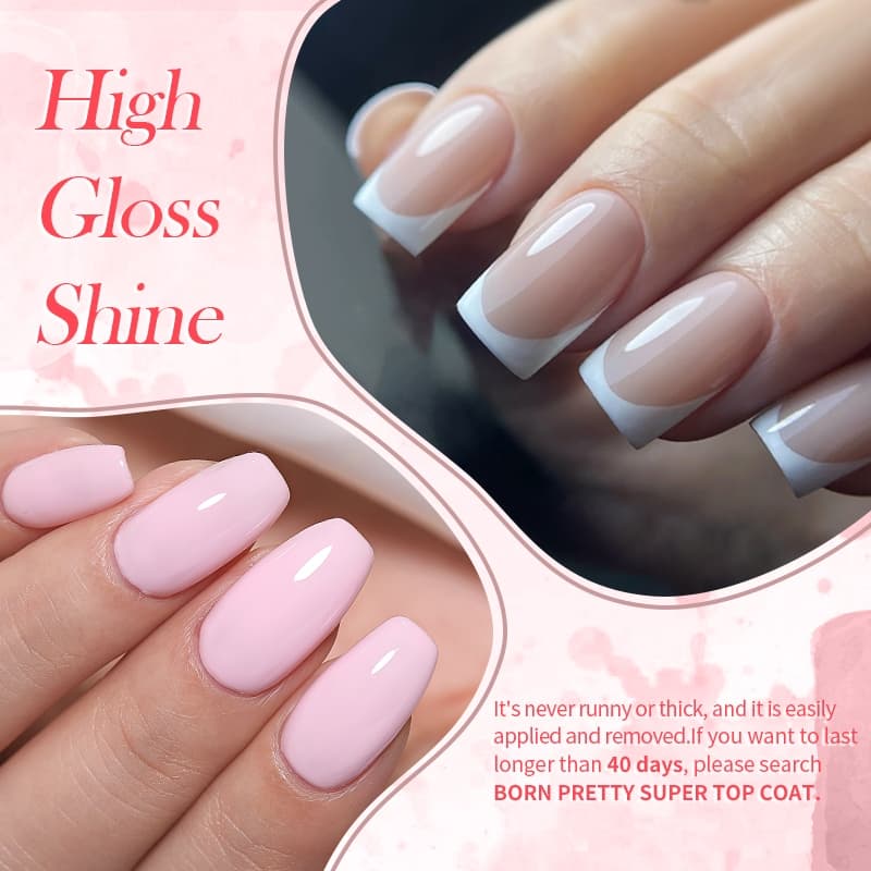 BORN PRETTY Nude Jelly Gel Polish Rubber Base Gel 15ml Self-leveling Nude Color Soak Off กึ่งถาวร UV Gel รูปที่ 3