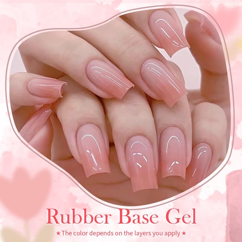 BORN PRETTY Nude Jelly Gel Polish Rubber Base Gel 15ml Self-leveling Nude Color Soak Off กึ่งถาวร UV Gel รูปที่ 4