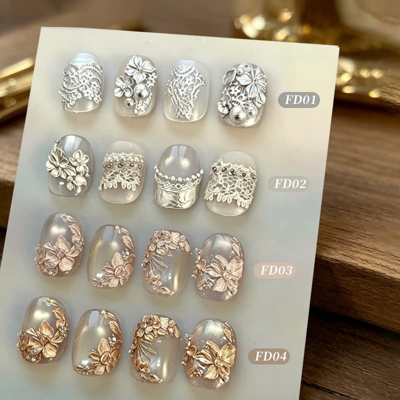 BORN PRETTY Metallic Gold Silver Nail Sculpting Gel ยาทาเล็บ 3D นูนเจล Chromes 3D ดอกไม้แกะสลักเล็บเจล รูปที่ 7