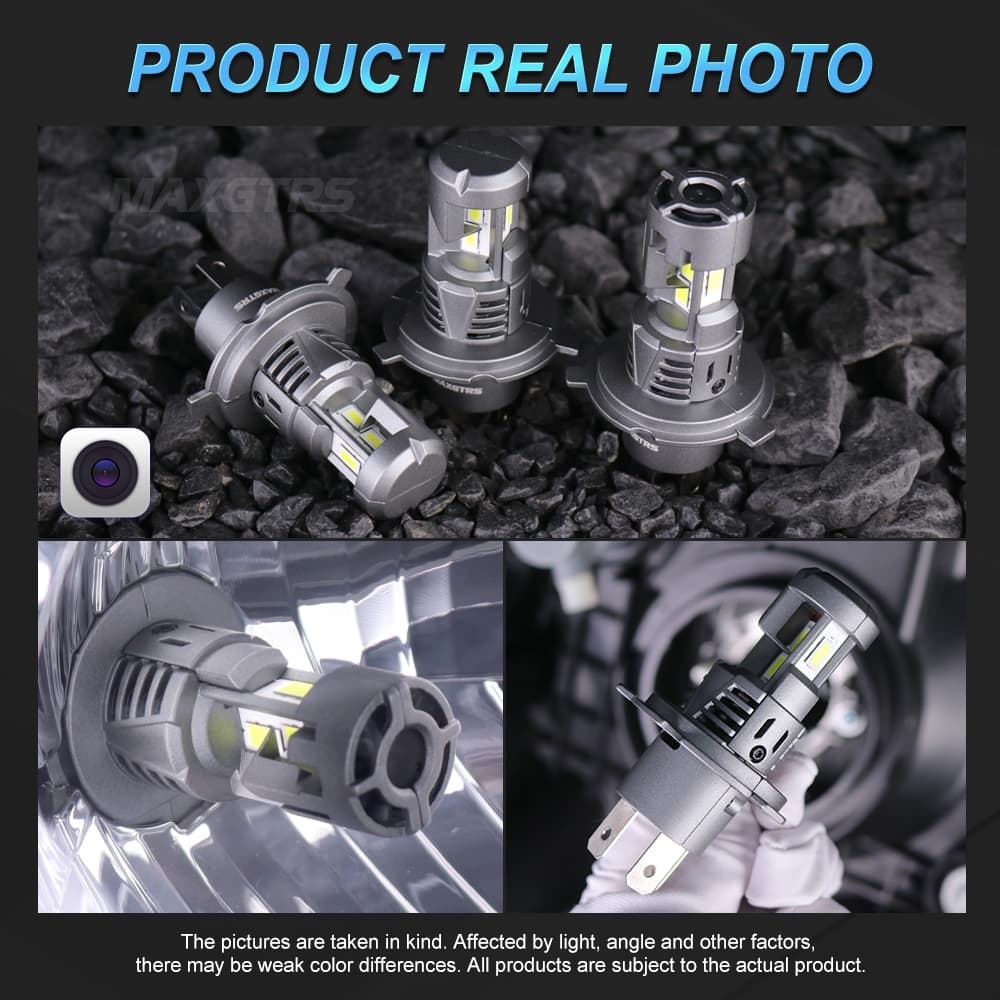 MAXGTRS ใหม่ 30000LM H4 ไฟ LED หลอดไฟ 9003 HB2 ไฟหน้า LED ไฟสูงและต่ําพร้อมพัดลมไร้สาย 110W ไฟหน้ารถ 12V รูปที่ 9