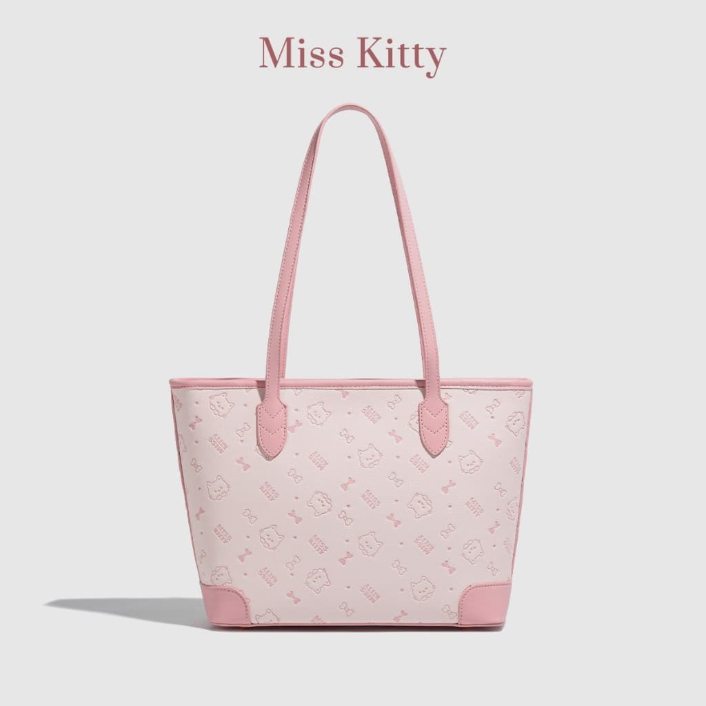 กระเป๋าสะพาย MISS KITTY สีชมพู กระเป๋าสะพายไหล่ผู้หญิง คิตตี้ กระเป๋าสะพายข้าง กระเป๋าใบใหญ่มาก กระเป๋าสะพายไหล่ รูปที่ 6