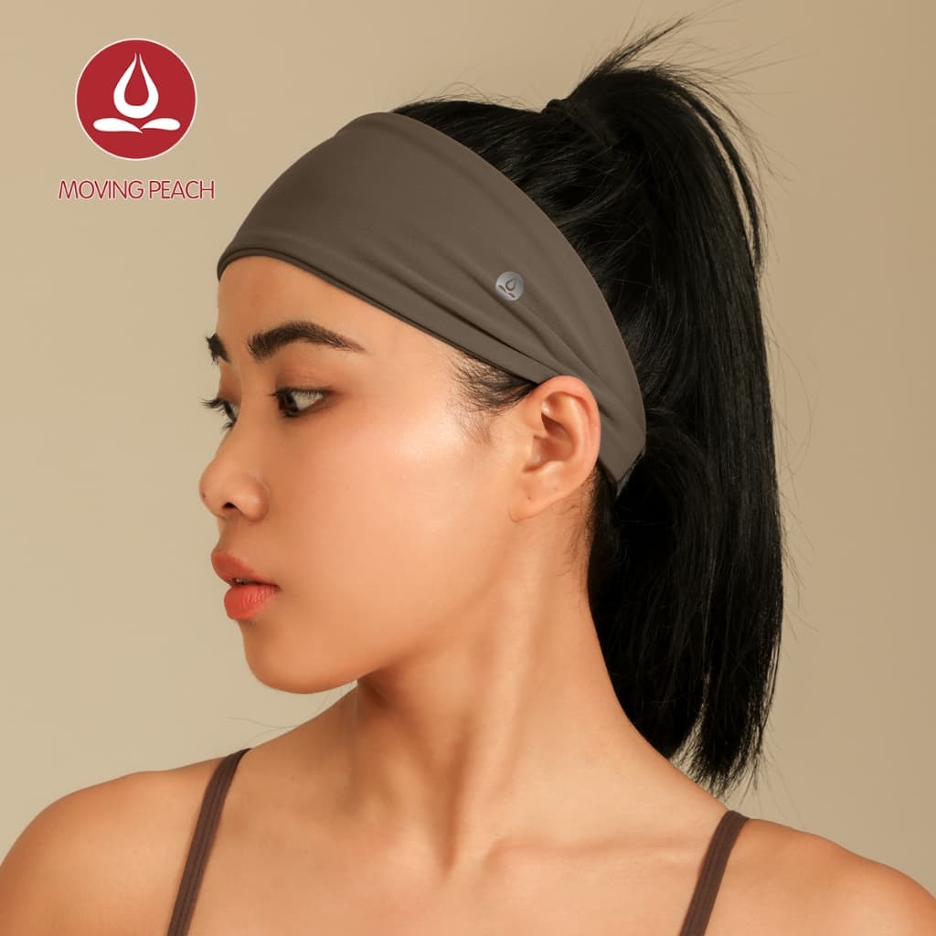 MOVING PEACH Headband สำหรับผู้หญิง ยืดหยุ่นสูง และซึมซับเหงื่อได้ดี ใช้ในการออกกำลังกายและสวมใส่วัน.daily รูปที่ 3