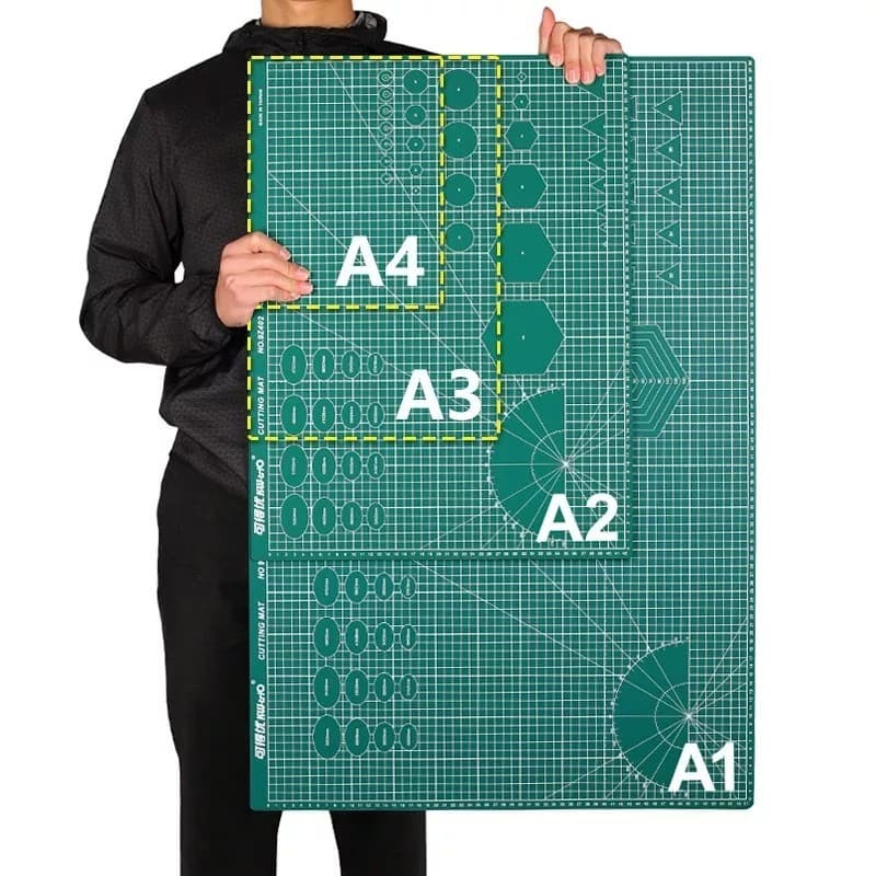 แผ่นรองตัด แผ่นรองตัดกระดาษ A4 / A3 / A2 ยางรองตัด แผ่นรองตัดกระดาษ แผ่นรองกรีด งานฝีมือ ควิลท์ เส้นกริด กระดาน3mm รูปที่ 2