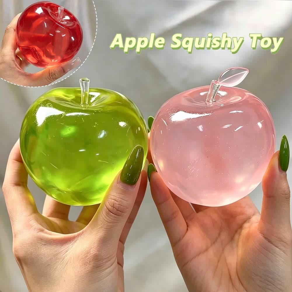 Apple Squishy ของเล่นความเครียดบรรเทาบีบของเล่น Soft Sensory Fidget ของเล่นสําหรับผ่อนคลาย Nice Desktop เครื่องประดับ รูปที่ 1