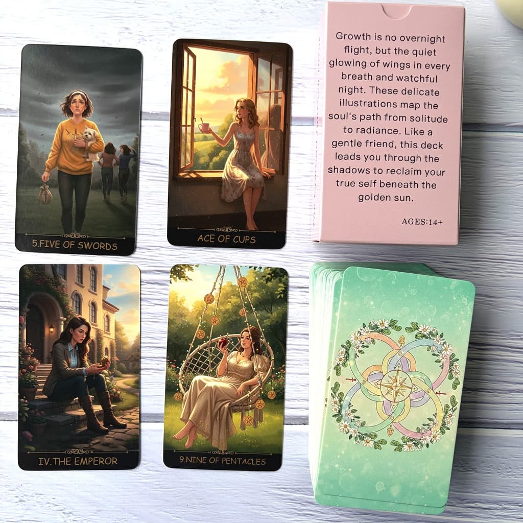 The Luminal Journey TarotOriginal 78-Card Deck ประกอบด้วยคู่มือ PDF สากลสําหรับการอ้างอิง การสํารวจ และการเจริญเติบโตส่วนบุคคล รูปที่ 5
