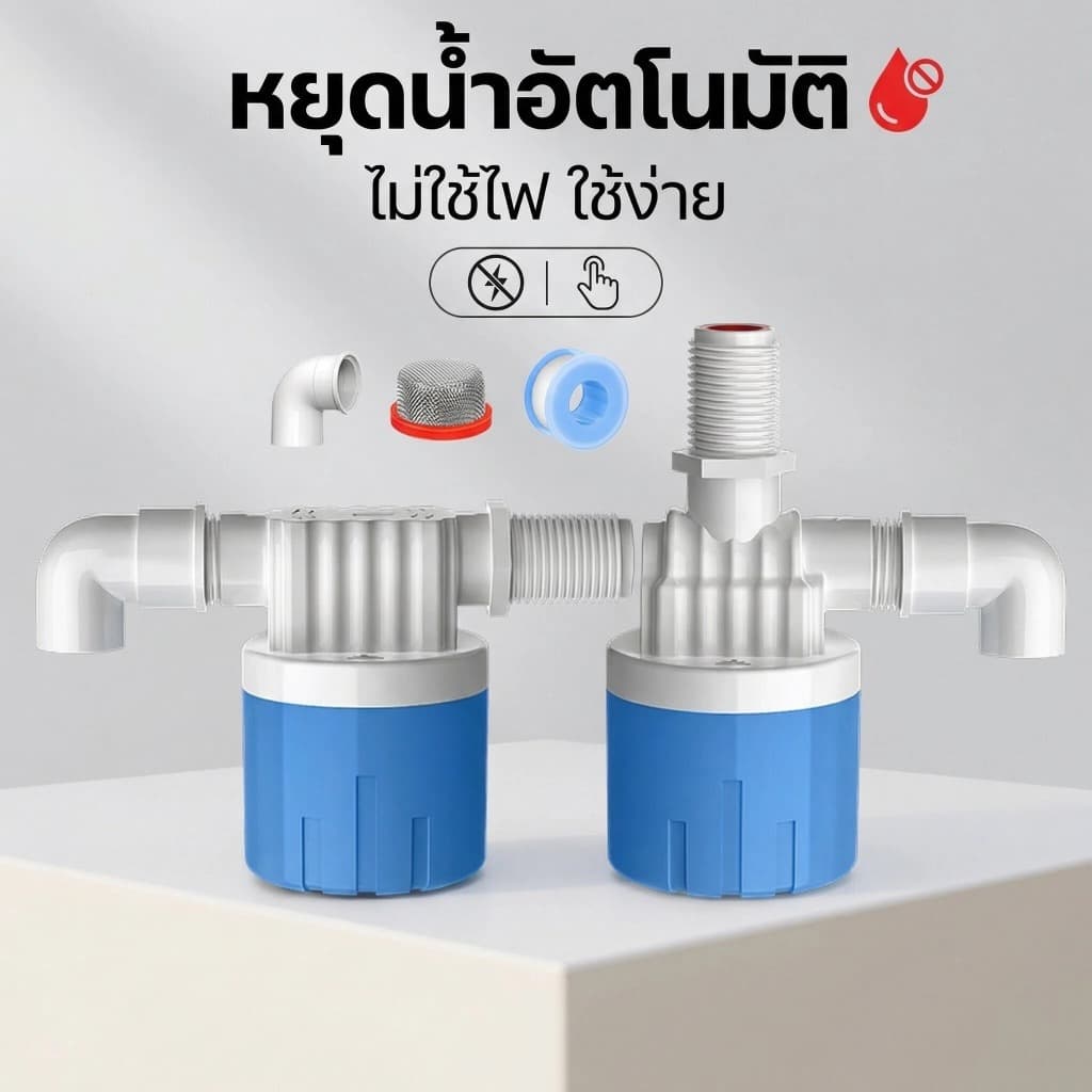 วาล์วลอยสําหรับถังเก็บน้ําวาล์วควบคุมระดับน้ํา จุกปิดน้ํา จุกปิดน้ําสําหรับถังลอย1/2‘3/4‘1’ รูปที่ 1
