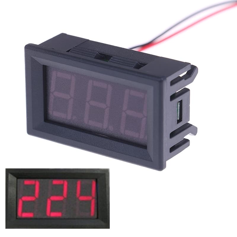 AC 70-500V โวลต์มิเตอร์แบบดิจิตอลจอแสดงผล LED 2 สายไฟโวลต์มิเตอร์ทดสอบแรงดันไฟฟ้าหุ้นใหม่ รูปที่ 9