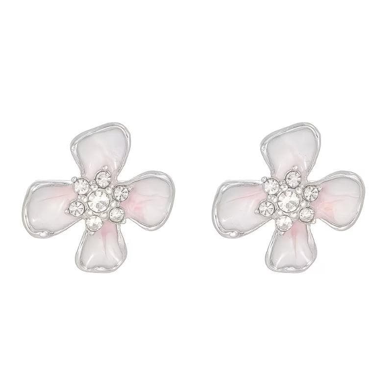 1 คู่ Cherry Blossoms Zircon คลิป Charms การออกแบบประณีตหูฟังอุปกรณ์เสริมแฟลช Dia ส่วนบุคคล DIY สําหรับ OWS หูฟัง รูปที่ 6