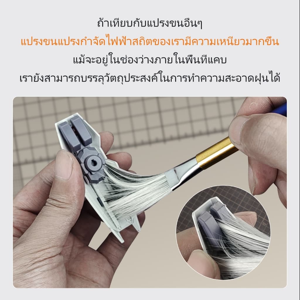 STEEDI แปรงปัดฝุ่นป้องกันไฟฟ้าสถิตย์, เครื่องกําจัดไฟฟ้าสถิตสําหรับโมเดล, ฟิกเกอร์และเรือรบก่อนพ่นสีสเปรย์ รูปที่ 4