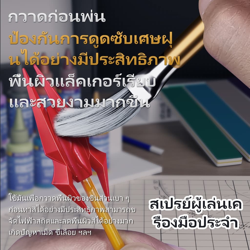 STEEDI แปรงปัดฝุ่นป้องกันไฟฟ้าสถิตย์, เครื่องกําจัดไฟฟ้าสถิตสําหรับโมเดล, ฟิกเกอร์และเรือรบก่อนพ่นสีสเปรย์ รูปที่ 5