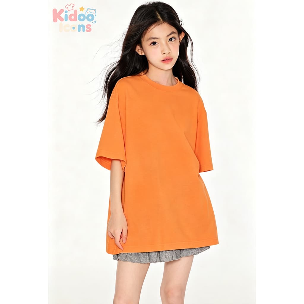 KIDOO ICONS เเสื้อยืดเด็กคอกลมผ้าฝ้าย 100% ลายการ์ตูน การ์ตูน น่ารัก แขนสั้น สไตล์เกาหลี#A01 รูปที่ 7