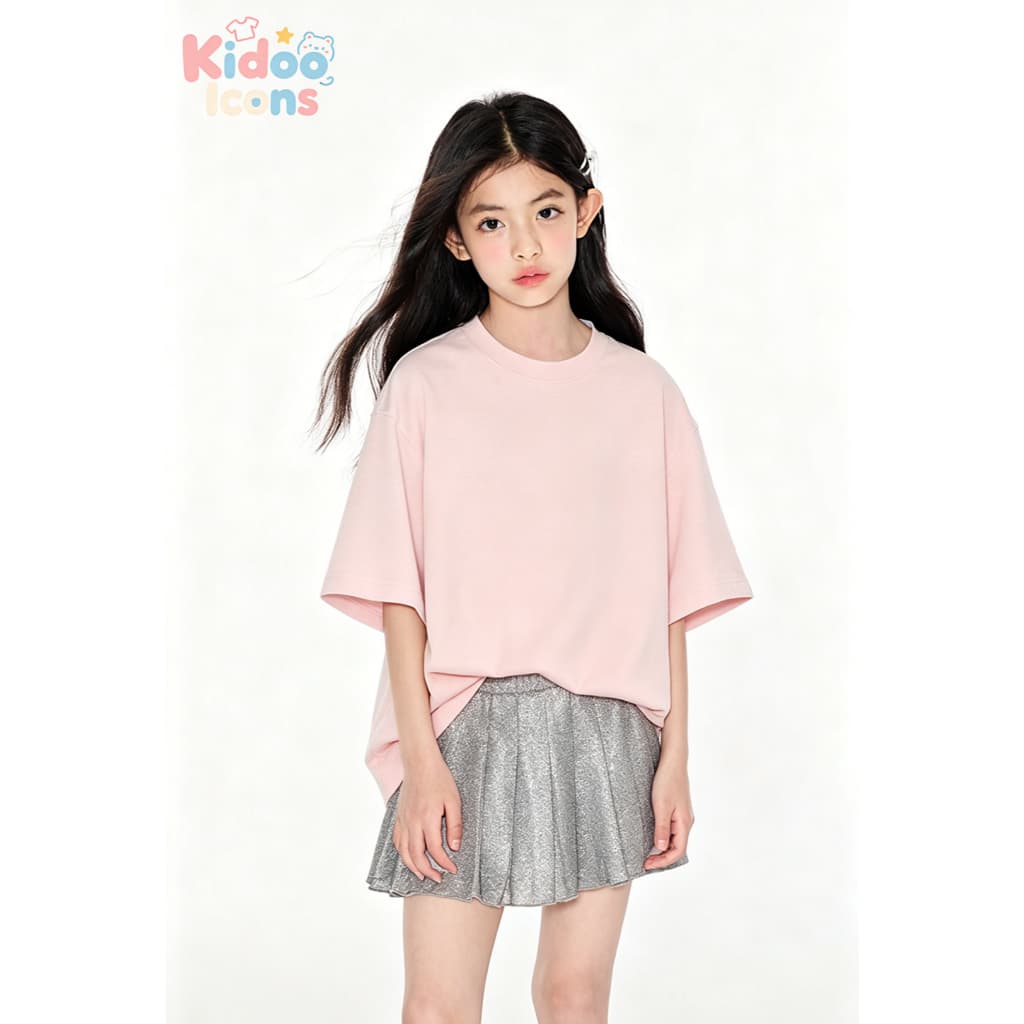 KIDOO ICONS เเสื้อยืดเด็กคอกลมผ้าฝ้าย 100% ลายการ์ตูน การ์ตูน น่ารัก แขนสั้น สไตล์เกาหลี#A01 รูปที่ 3