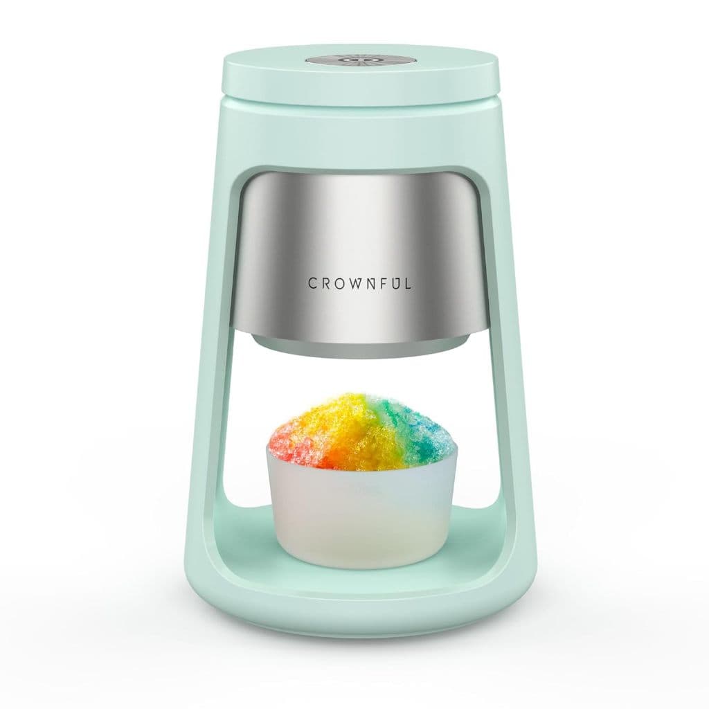 CROWNFUL เครื่องทำน้ำแข็งไส เครื่องทำน้ำแข็งใส Ice Shaver เครื่องบดน้ำแข็งเกล็ดหิมะ ทำบิงซู น้ำแข็งละเอียด ไสเร็ว แถมถ้วย 2 ใบ ถอดล้างง่าย รูปที่ 2