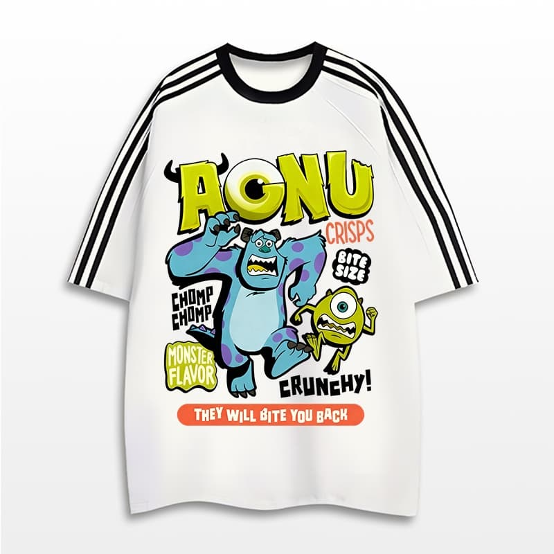 NFV ใหม่ล่าสุดลายพิมพ์การ์ตูนแอนิเมชัน เสื้อยืดแนวเกาหลี ผ้าหนายับยากรีดง่าย ผ้าฝ้ายแท้ ใส่สบาย YG1480 รูปที่ 9