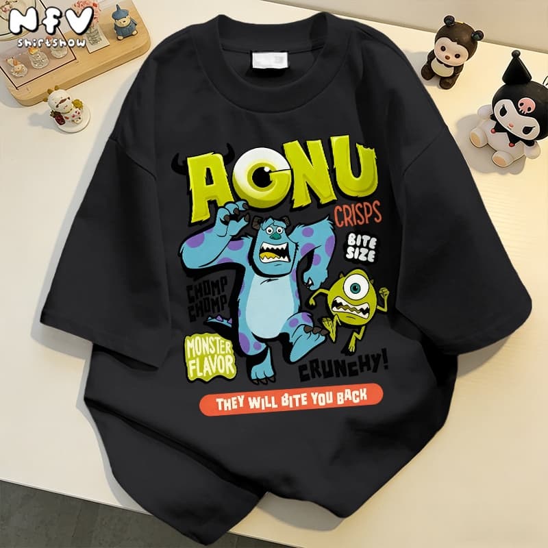 NFV ใหม่ล่าสุดลายพิมพ์การ์ตูนแอนิเมชัน เสื้อยืดแนวเกาหลี ผ้าหนายับยากรีดง่าย ผ้าฝ้ายแท้ ใส่สบาย YG1480 รูปที่ 7